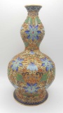 Very fine vintage Chinese cloisonne enamel bottle vase