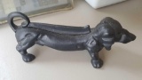 Vintage cast iron dog boot scraper, 13 inches