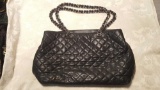 Ann Taylor black quilted purse with chain straps