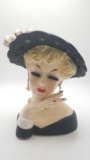 1961 Inarco headvase w/ hat and earrings