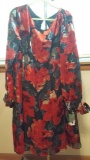 Ladies cut back floral velvet dress, Taylor, $134.00 retail