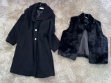 Anne Klein coat, Valerie Stevens size L/XL vest
