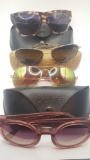 4 pairs of ladies sunglasses: DIFF and RAY-BAN