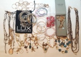 Large lot of costume jewelry: rings, bangles, necklaces