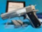 Colt Government 45 acp 5? barrel brushes stainless pistol S/N CV35318