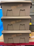 3 large ammo crate storage boxes