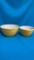 Pastel Pyrex bowls yellow with original paper label Pyrex 1 1/2 quart and 1 1/2 pint