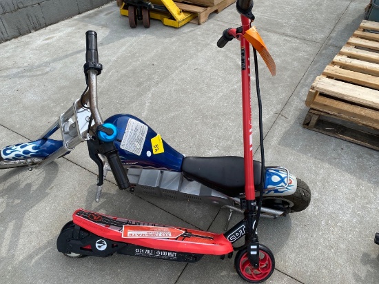 Razor motorized electric bike, and PPP Razor scooter electric