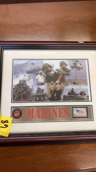 Grand Marines picture and four cent stamp