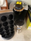 Keurig coffee machine, kcup holder and Army cup