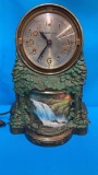 Motion lamp- Clock waterfall and fire working master crafters clock corporation