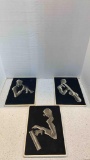 1950s chalkware plaques, jazz musicians