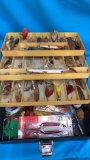 Tackle box with fishing lures
