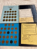 2 Lincoln wheat dent collections, 1 book not complete, coins