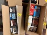 Two boxes of paperback books