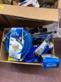 Heavy duty drinking water hose, water filters, gloves, twisted clamps, RV water pressure regulator