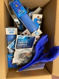 1 box water filters, gloves, Quick clamps, sewer hoses and more