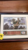 Grand Marines picture and four cent stamp
