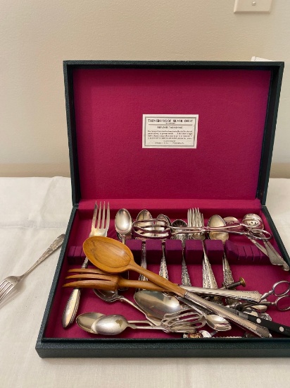 silver plate flatware set, some 1847 Rogers Bros