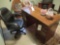 Kneehole Desk and Office Chair
