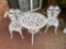 Metal Floral Patio Chairs and Table