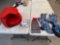 Chicago Bulls pet nap cap, pet nurser bottles, (3) dog outfits.