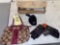 Coach purse, size XL gloves, gun holster, Pampered Chef ultimate mandolin food slicer.