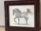 Horse print signed Jill Claire 1983, 27 x 23 frame.