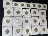 (22) Roosevelt silver dimes (1940's-60's dates).