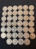 (40) Buffalo nickels.