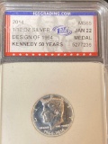 2014 Kennedy 50-Year medal, 1/10th oz. pure silver.