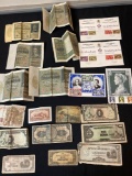 Foreign currency & stamps.
