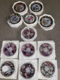 (5) Bird Plates by Theresa Pointowicz, (7) floral plates by Lena Lou.