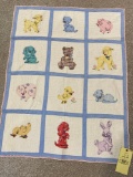 Baby's quilt, hand sewn, 36