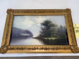 Early 1900's unsigned painting, 29.5 x 19.5 frame.