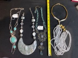 (5) Necklaces incl. Daus & Marie signed.