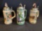(3) Budweiser Steins