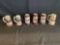 (6) Budweiser Holiday Steins