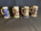 (4) Budweiser Steins