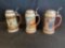 (3) Anheuser Busch Steins
