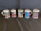 (5) Budweiser Marni Gras Steins