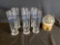 (6) Bud Light Glasses, Budweiser Snow Globe