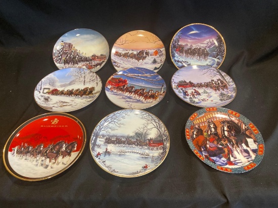 (9) Budweiser Collector Plates