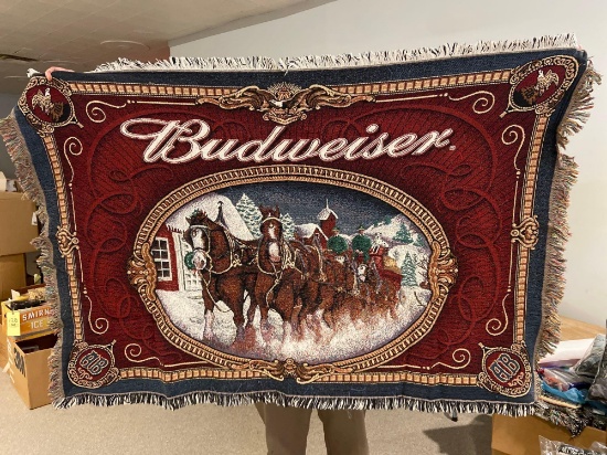 (2) Budweiser Blankets