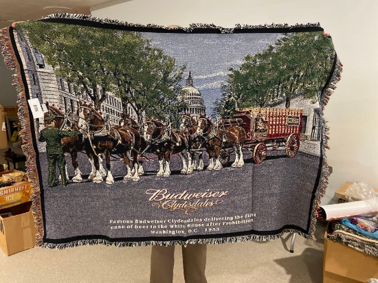 (2) Budweiser Blankets