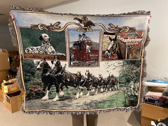 (2) Budweiser Blankets
