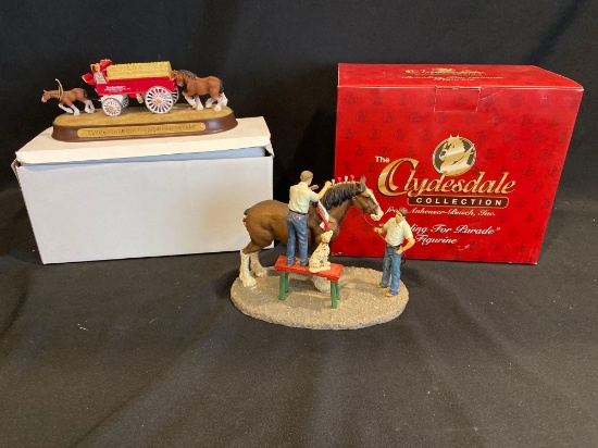 (2) Budweiser Figurines