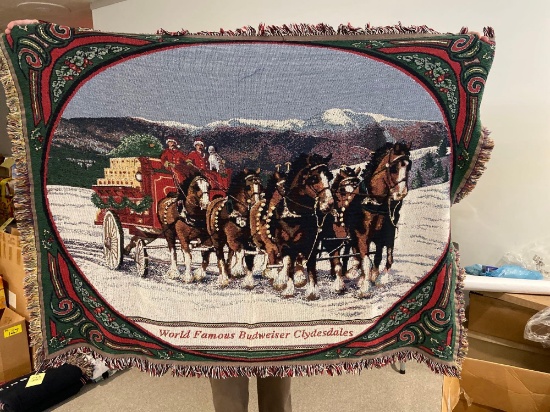 (2) Budweiser Blankets
