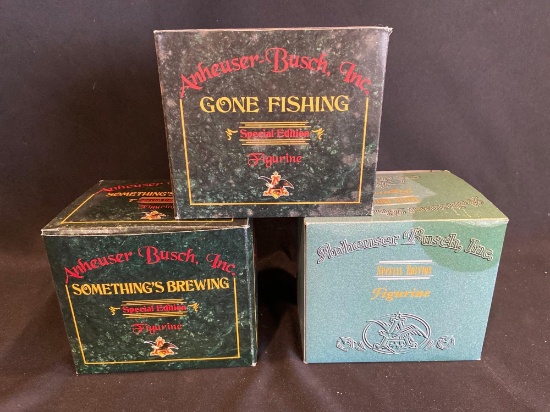 (3) Anheuser Busch Figurines