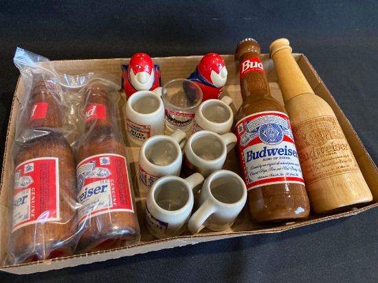 Budweiser Salt and Pepper Shakers